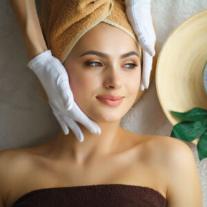 Close up of a young woman during spa treatment for skin care | Aesthetics Beauty Boutique | Miami Florida